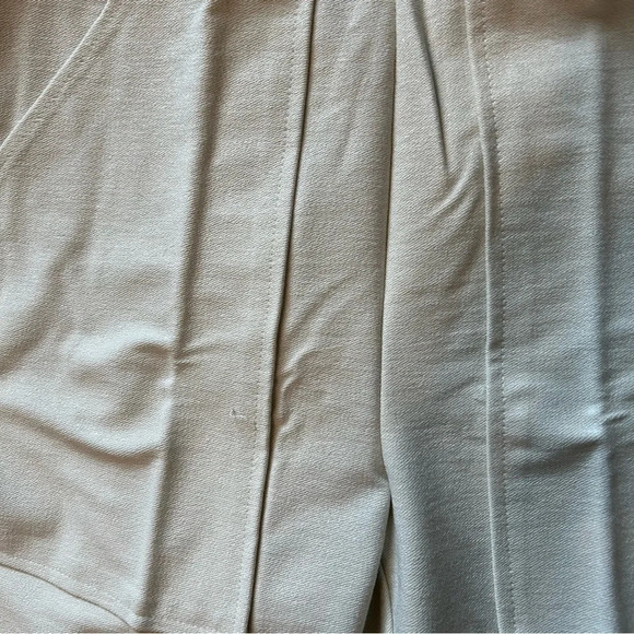 NWOT Wynn Layers Straight Leg Pants Womens XXS Cream Pull‎ On Stretch Side Slit - Picture 4 of 7